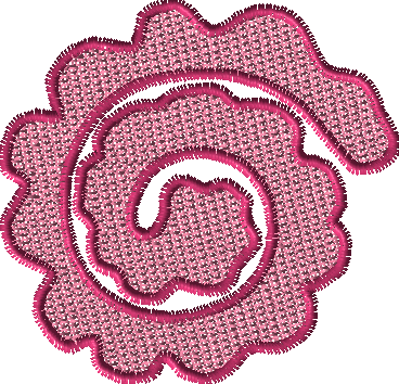 3D FSL Flower Machine Embroidery Design for 4X4 embroidery hoop