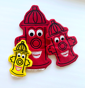 In The Hoop Fire Hydrant Plushie Toy Embroidery Design