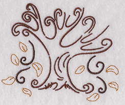 tree embroidery design