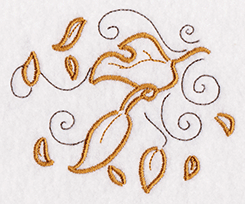 falling leaves embroidery design
