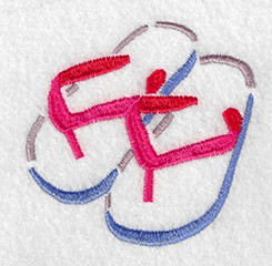 flip flops embroidery design