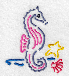 seahorse embroidery design
