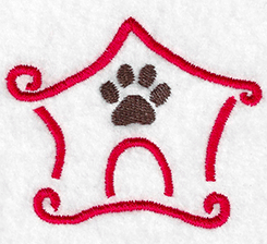dog house embroidery design