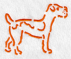 Terrier dog embroidery design