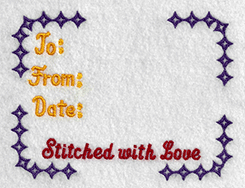 Quilt Label Embroidery Design