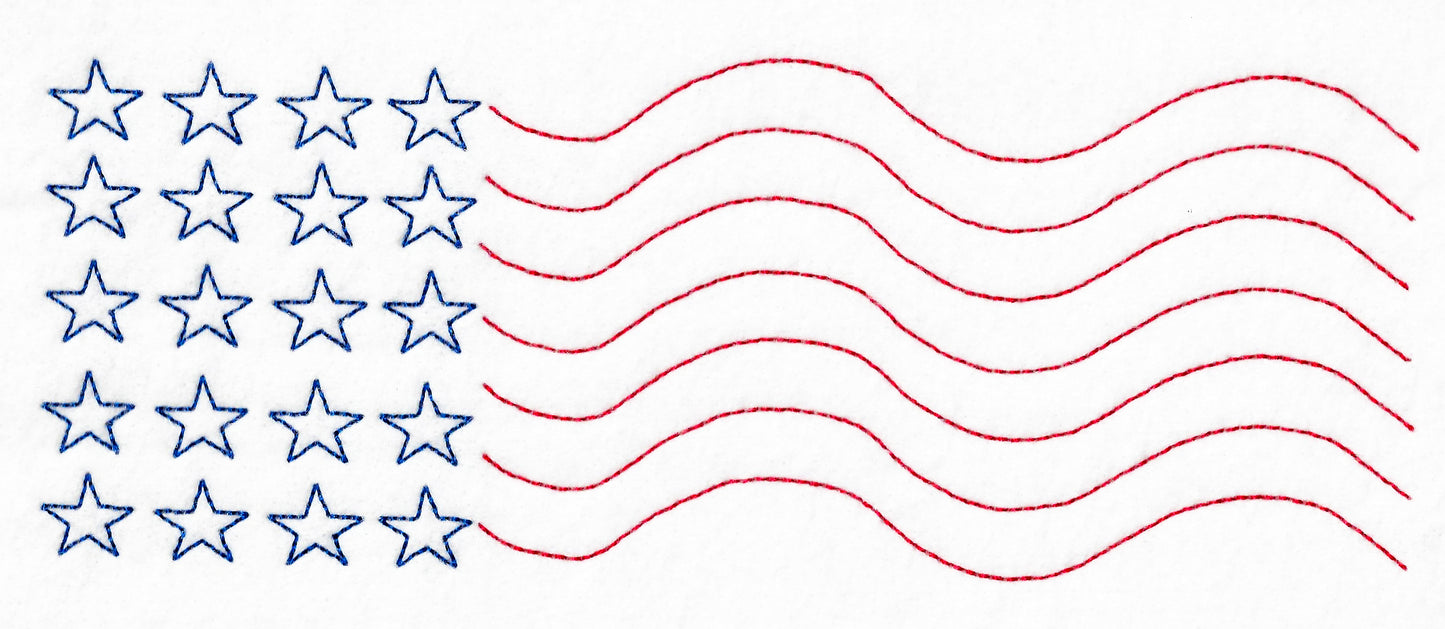 American Flag Embroidery Design