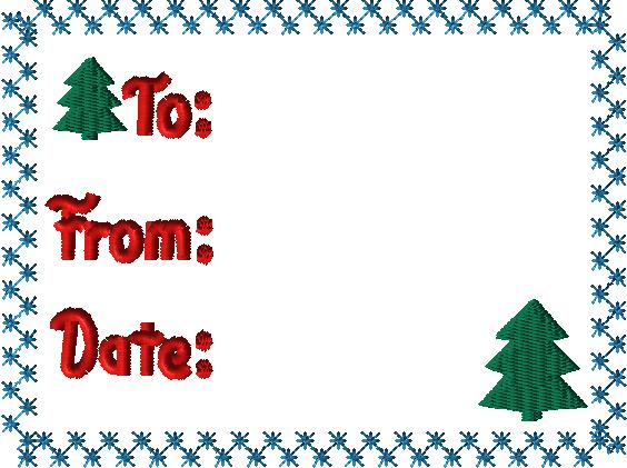 Christmas Quilt Label embroidery design