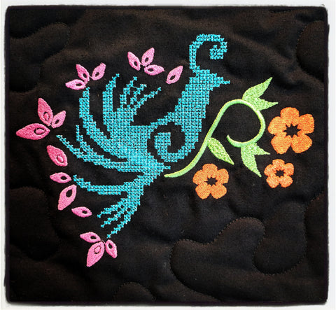 bird cross stich embroidery design
