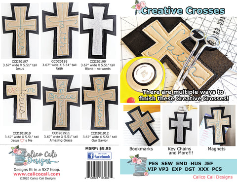 In The Hoop Cross Embroidery Designs
