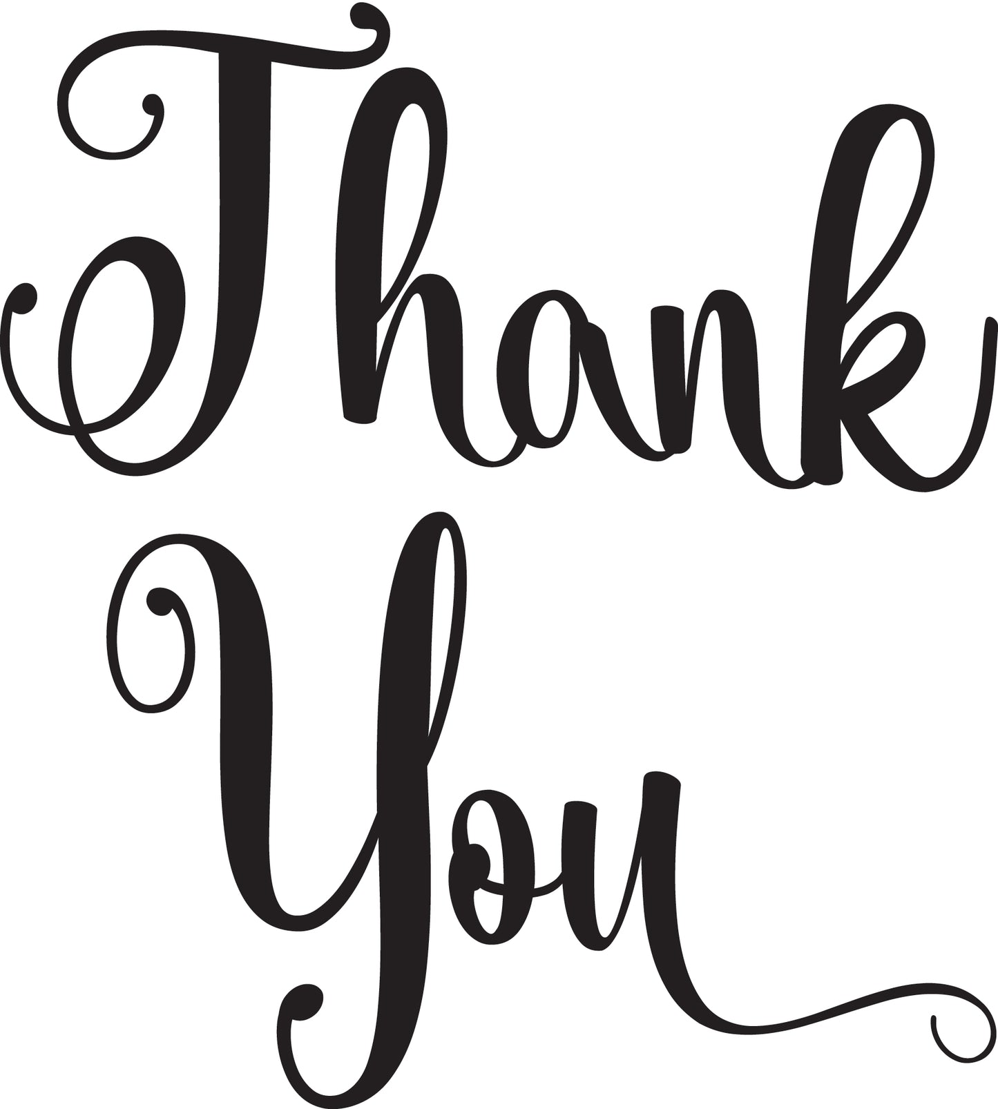 Thank you SVG cut file