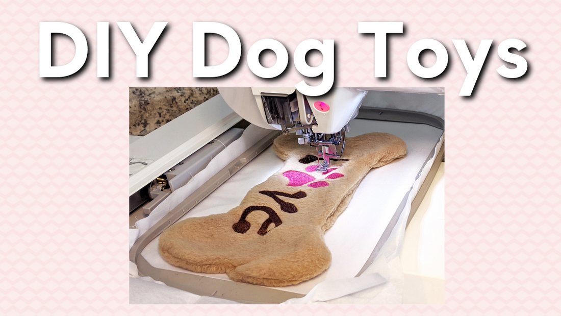 You can make dog toys with your embroidery machine.