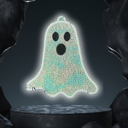 In-the-Hoop Ghost Embroidery Design – Spooky Fun for Halloween