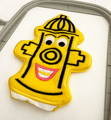 In The Hoop Fire Hydrant Plushie Toy Embroidery Design