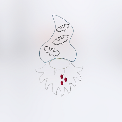 Vampire Gnome Embroidery Design – In-the-Hoop Greeting Card