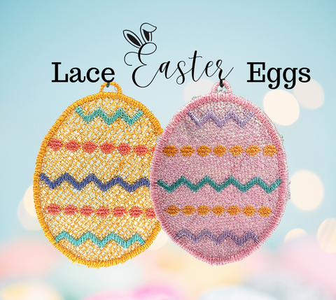 Easter Egg Sun Catcher Embroidery Design