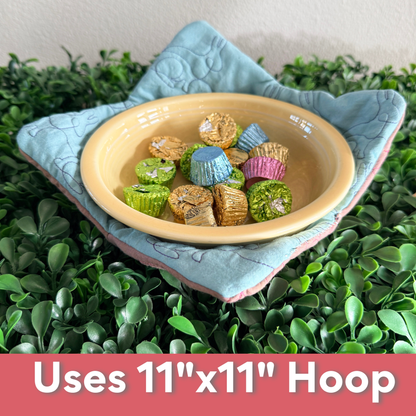 Bunny Bowl Cozy Machine Embroidery Design for Easter