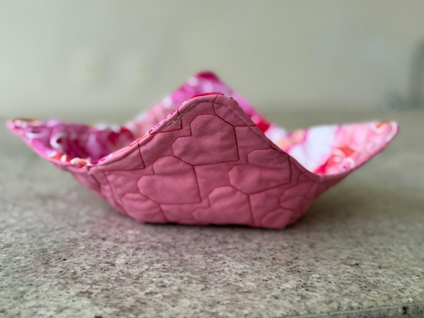 In the Hoop Bowl Cozy Embroidery Design – Quilted Hearts