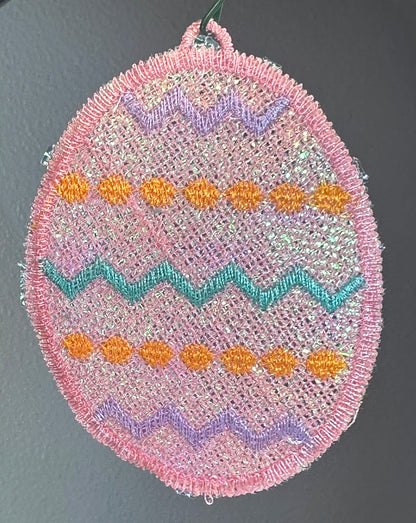 Easter Egg Sun Catcher Embroidery Design – In-the-Hoop Spring Decor