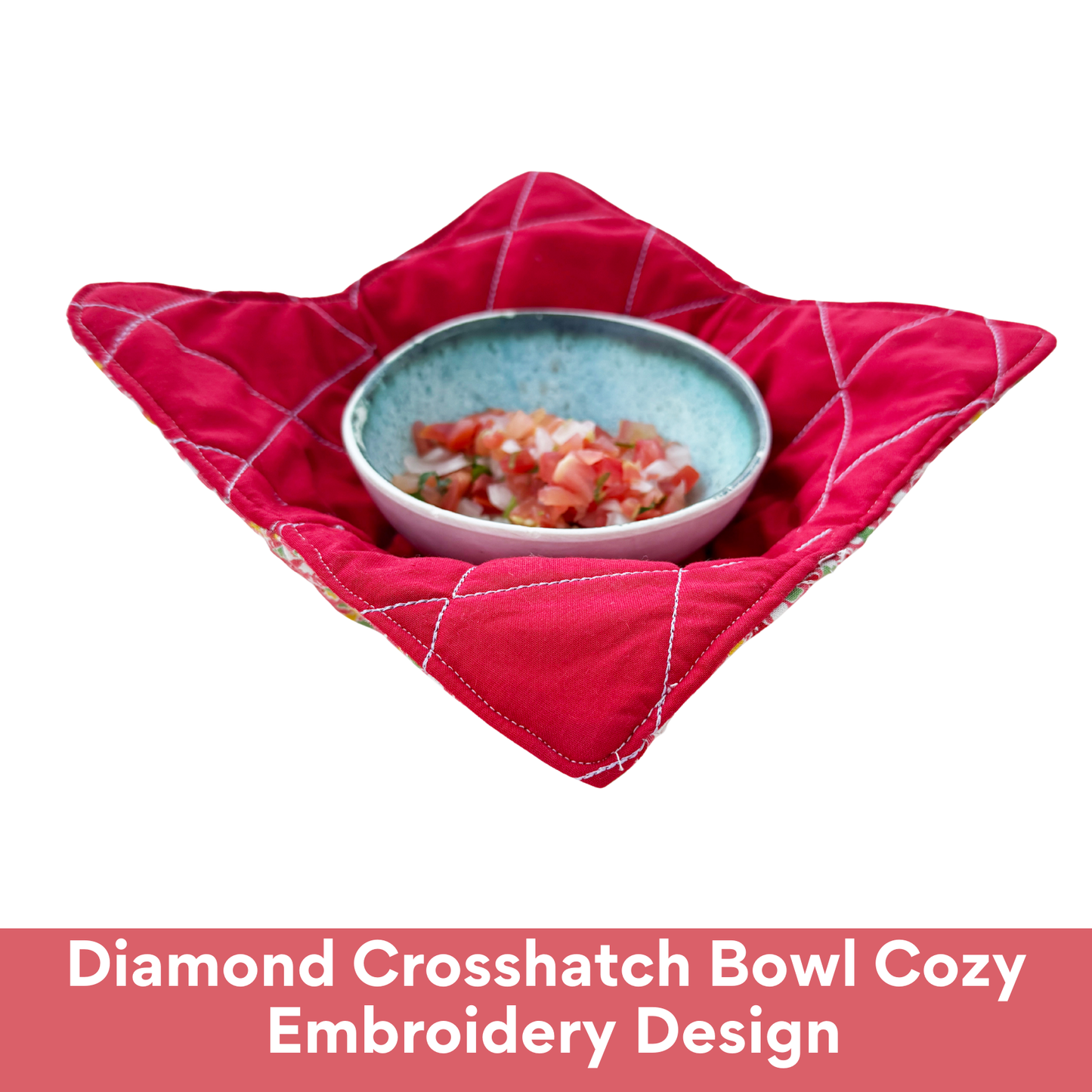 Set of 6 In-the-Hoop Microwave Bowl Cozy Embroidery Designs