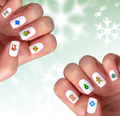 Christmas Quilt & Sewing Nail Decals 🎄