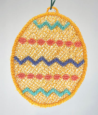 Easter Egg Sun Catcher Embroidery Design – In-the-Hoop Spring Decor
