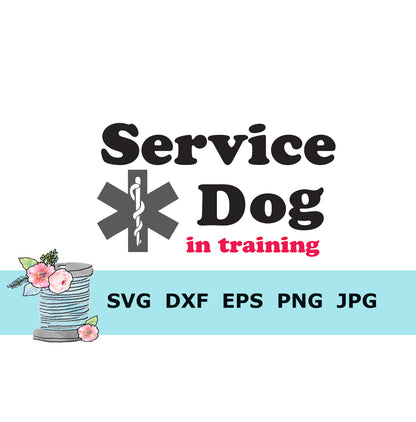 Service Dog in training SVG cut file