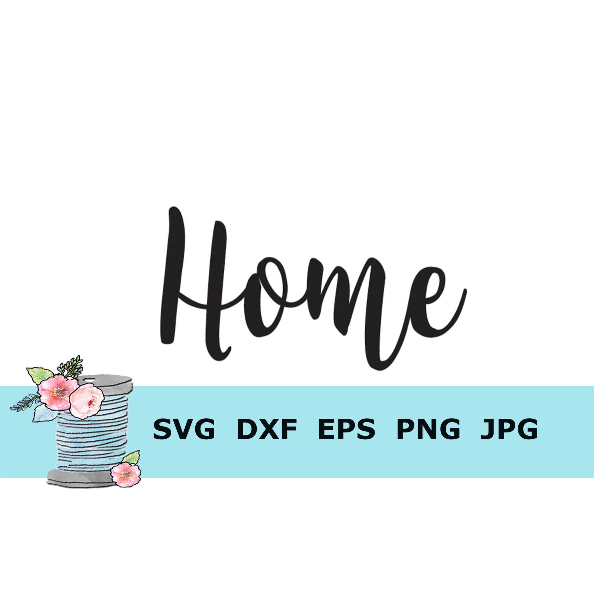 Home Script SVG Cut File – Calico Cali Designs