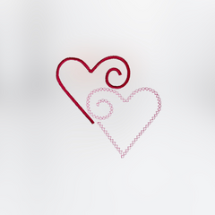 Entwined Hearts Embroidery Design