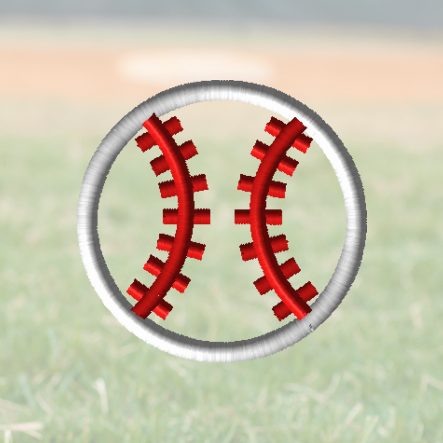 Baseball Applique Embroidery Design