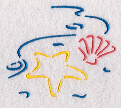 sea shell embroidery design