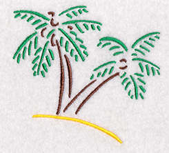 palm tree embroidery design