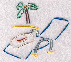 vacation embroidery design