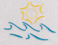 waves embroidery design
