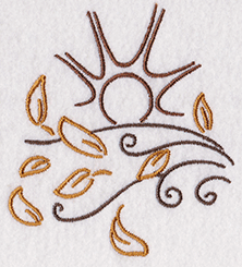 Sun embroidery design