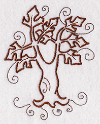 tree embroidery design