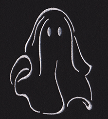 ghost embroidery design