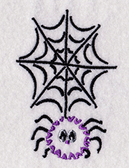 spider and web embroidery design