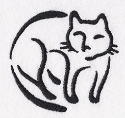 Cat embroidery design