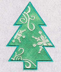 Free applique tree embroidery design