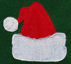 Santa Hat Applique Embroidery Design