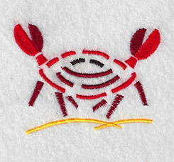 crab embroidery design