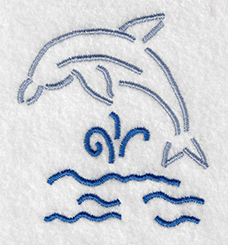 dolphin embroidery design