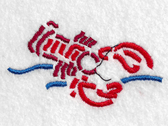 lobster embroidery design