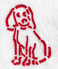 Puppy embroidery design