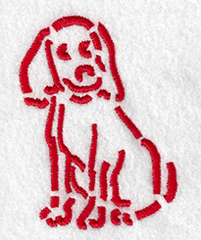 puppy embroidery design