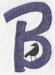 Letter B embroidery design