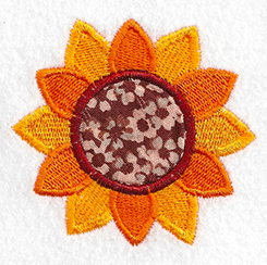 Applique Sunflower Embroidery Design