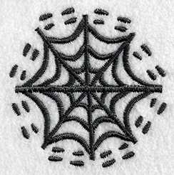 Spider web embroidery design