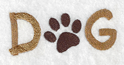 Dog embroidery design