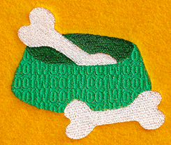 dog dish embroidery design
